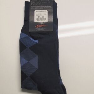Egara Blue and Black Argyle Socks